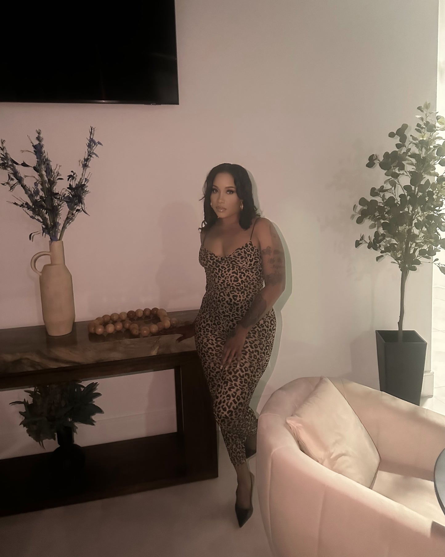 Sleek Leopard Jumpsuit