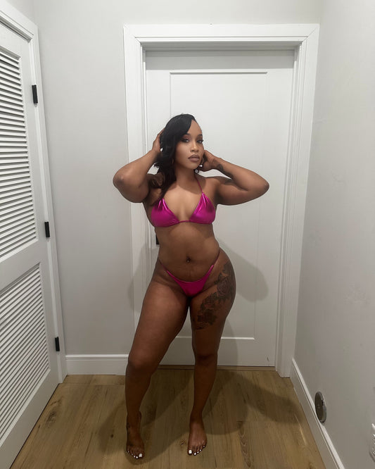 Metallic Rose Swimwear
